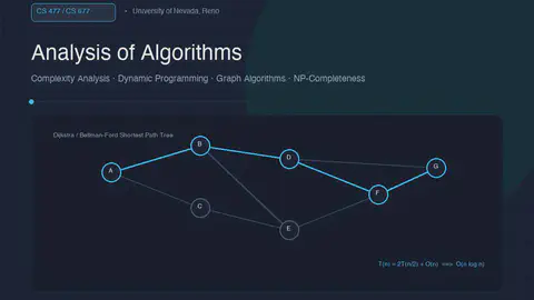 CS 477/677: Analysis of Algorithms